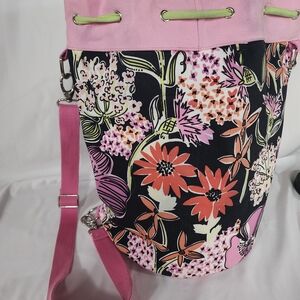 Lilly Pulitzer Pink and Black Floral Shoulder Bag